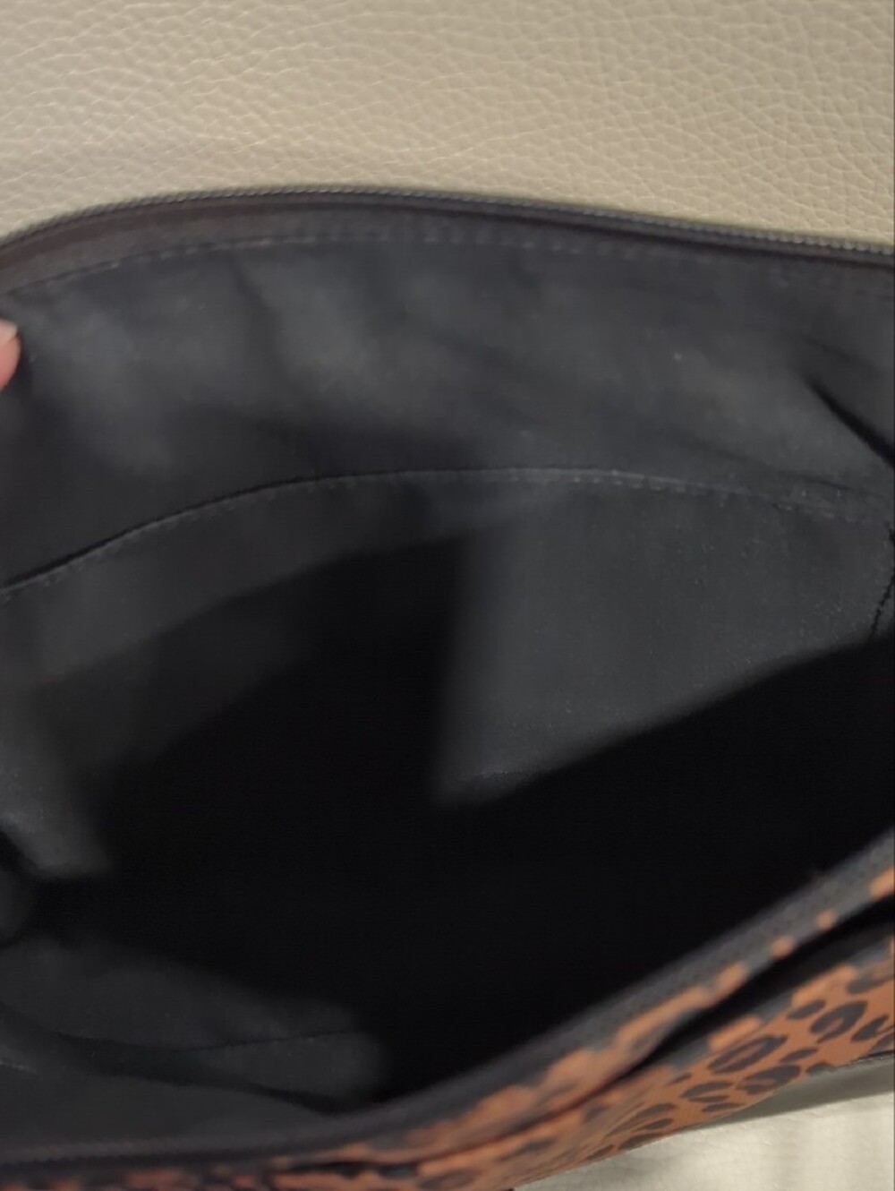 Fossil Leopard Print Crossbody in Brown and Black - Picture 7 of 10